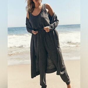 Free People Beach FP Gray Bicoastal Sleeveless Jumpsuit
